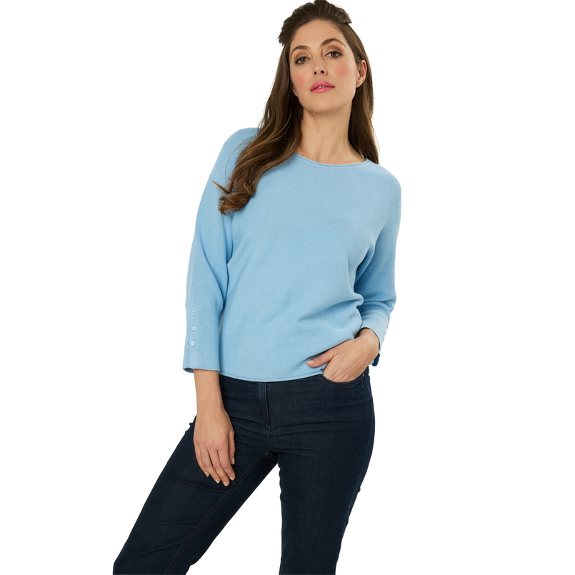 Les Copines Dames Trui Slk20-8742pullvleerm Bleu