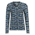 Les Copines Dames Vest 25030cardiganstripe Bleu