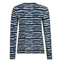 Les Copines Dames Vest 25030cardiganstripe Bleu