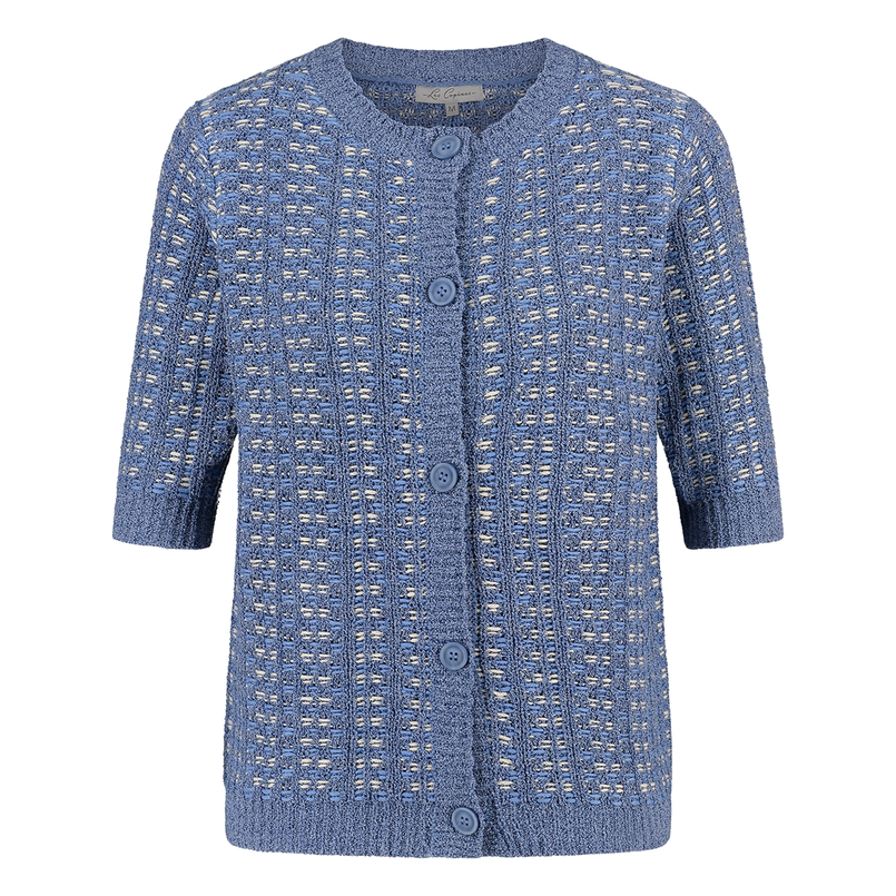 Les Copines Dames Vest 25123 Blauw dessin
