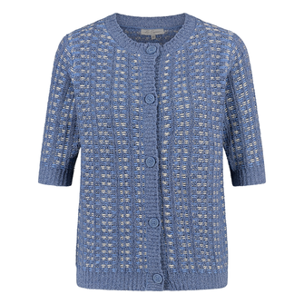 Les Copines Dames vestje 25123 Blauw dessin