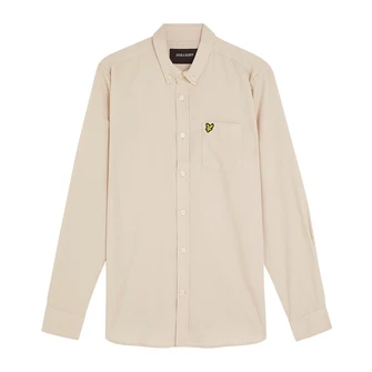 Lyle & Scott Heren Overhemd LW1920V.W503 Beige