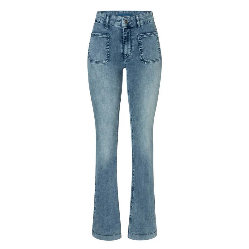 MAC Dames Jeans 0387522490 Dark blue denim