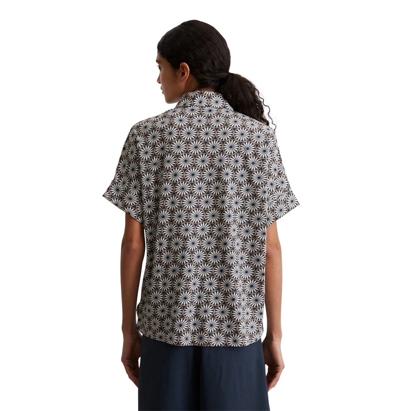 Marc O'Polo Dames Blouse 504206751197 Blauw dessin