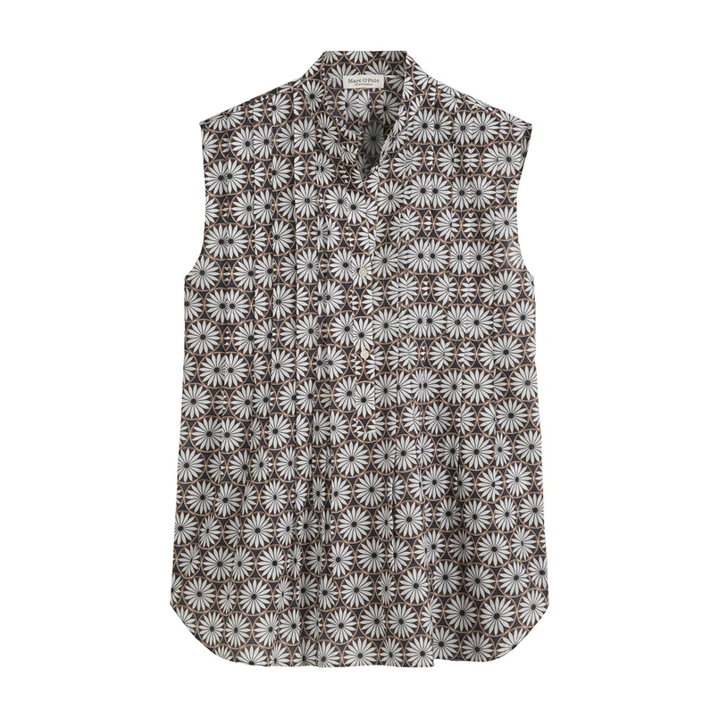 Marc O'Polo Dames Blouse M04080940019 Blauw dessin