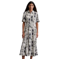 Marc O'Polo Dames Jurk 504120821189 Blauw dessin