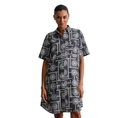 Marc O'Polo Dames Jurk 516080921241 Blauw dessin