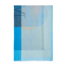 Marc O'Polo Dames Sjaal 502819502041 Blauw dessin