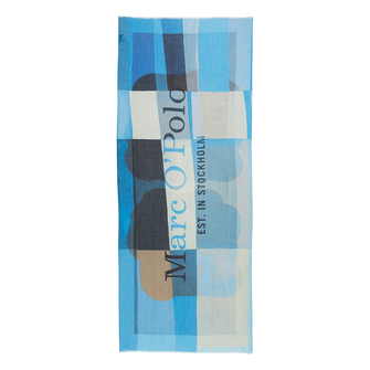 Marc O'Polo Dames Sjaal 502819502041 Blauw dessin