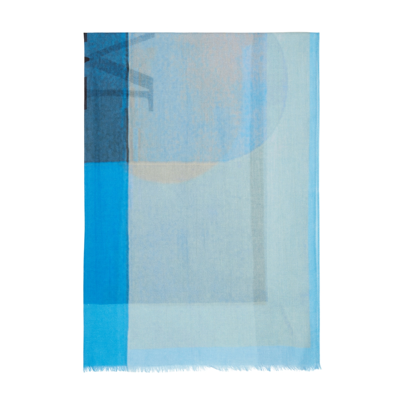 Marc O'Polo Dames Sjaal 502819502041 Blauw dessin