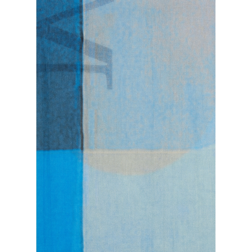 Marc O'Polo Dames Sjaal 502819502041 Blauw dessin