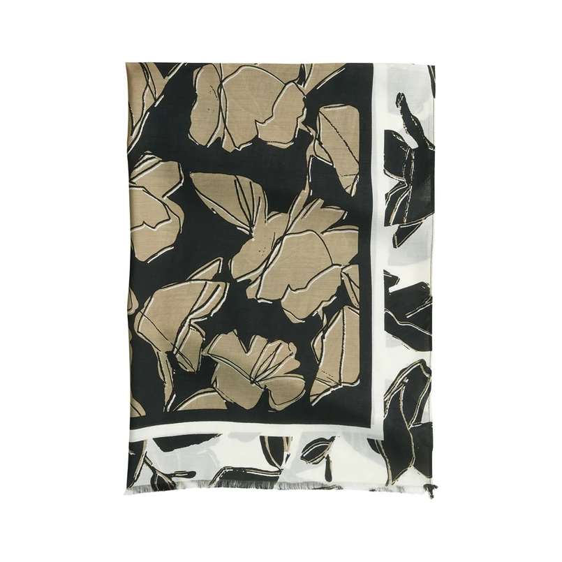 Marc O'Polo Dames Sjaal 503802502157 Zwart dessin