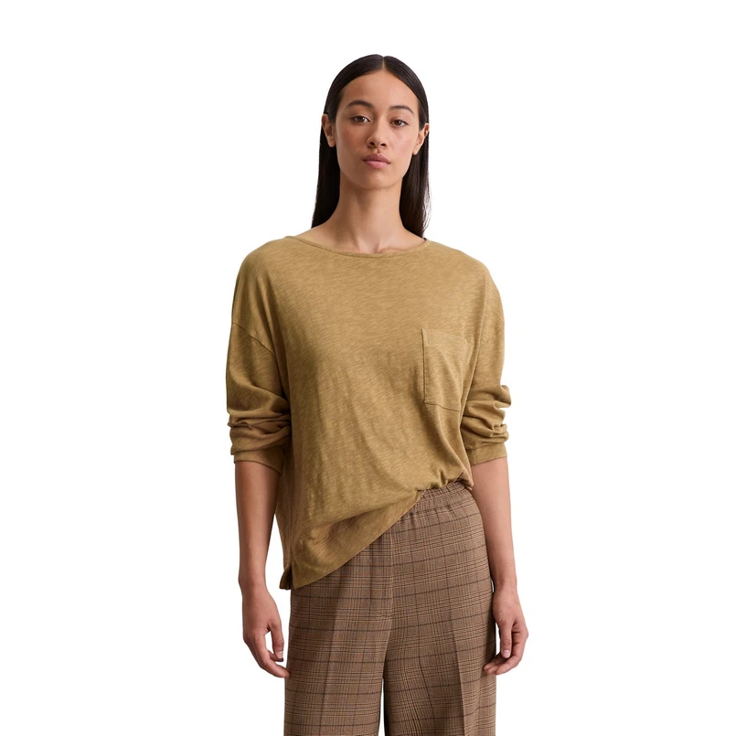 Marc O'Polo Dames Top 508226152171 Zand