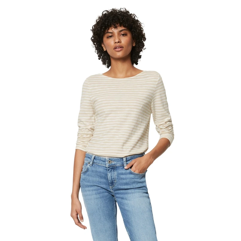 Marc O'Polo Dames Top B01219652597 WIT DESSIN