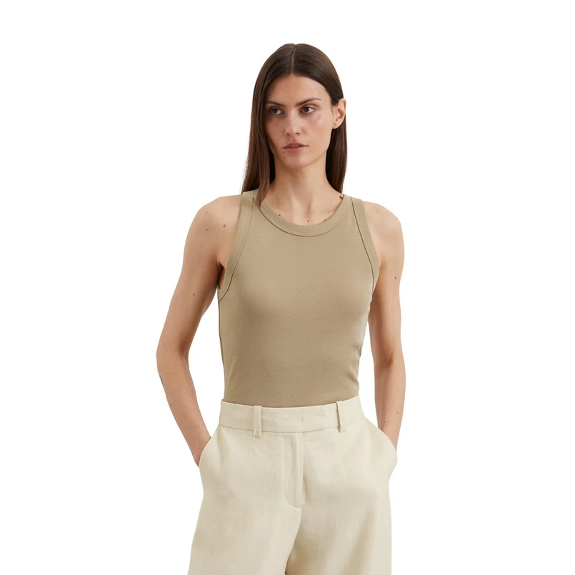 Marc O'Polo Dames Top M03211250011 Zand