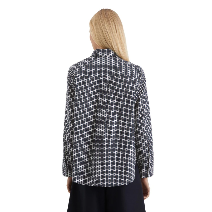 Marc O'Polo Dames Tuniek M02096942331 Blauw dessin
