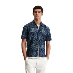 Marc O'Polo Heren Overhemd 523735441040 Blauw dessin
