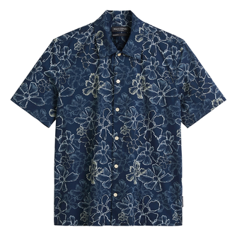 Marc O'Polo Heren Overhemd 523735441040 Blauw dessin