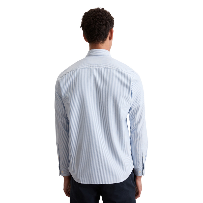 Marc O'Polo Heren Overhemd B21731342058 Kobalt