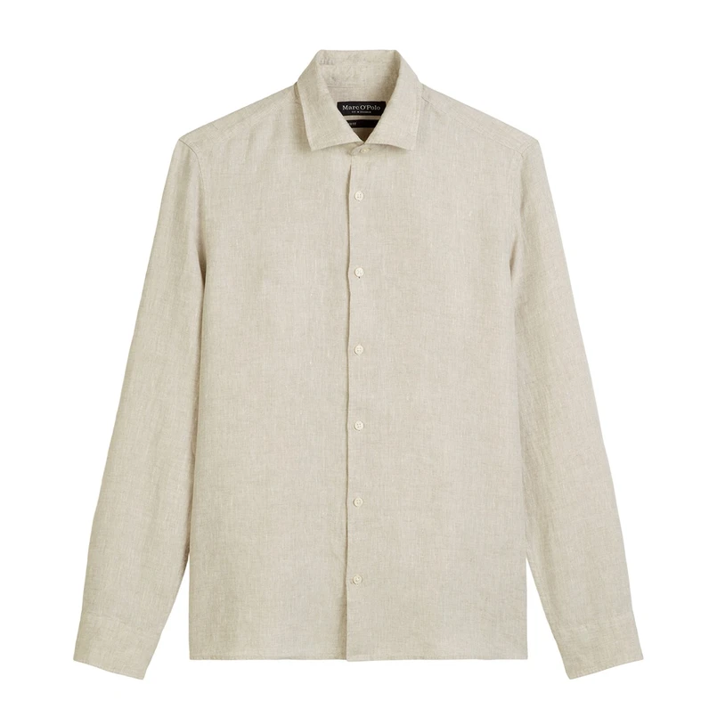 Marc O'Polo Heren Overhemd M23744742460 Bruin dessin