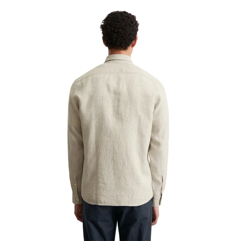 Marc O'Polo Heren Overhemd M23744742460 Bruin dessin