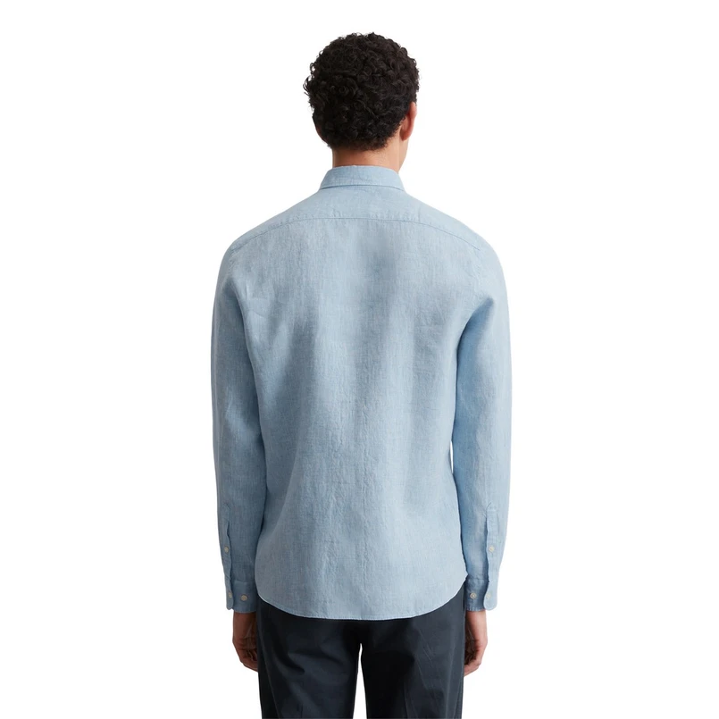 Marc O'Polo Heren Overhemd M23744742460 WIT DESSIN