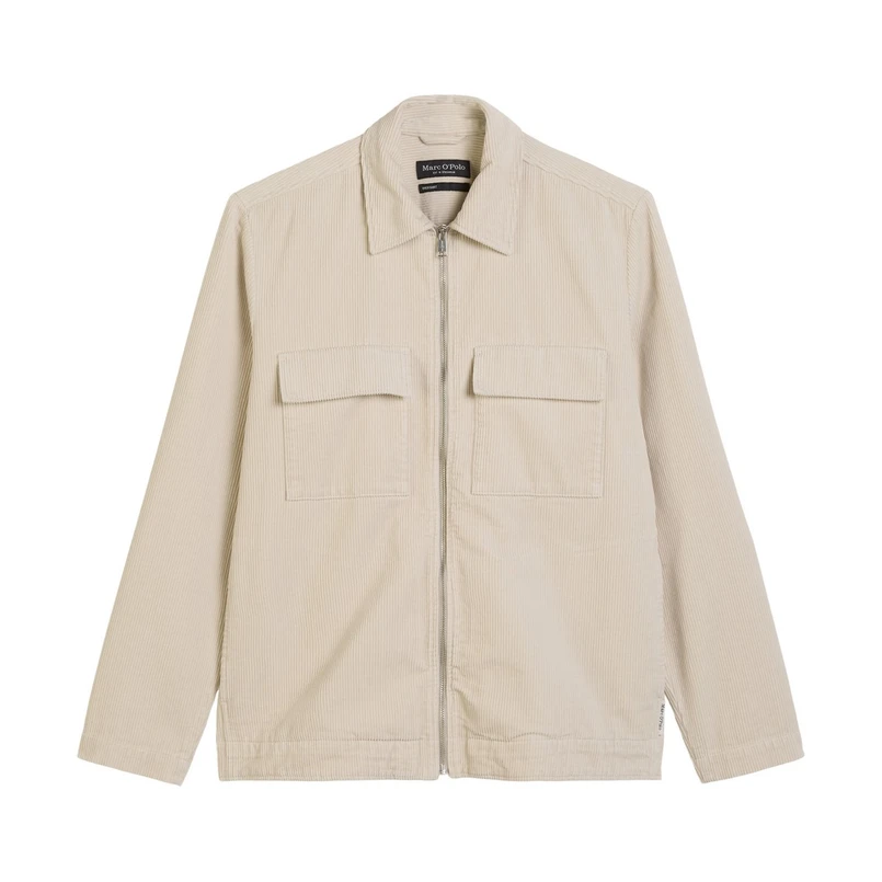 Marc O'Polo Heren Overshirt M29009674058 Lichtgrijs