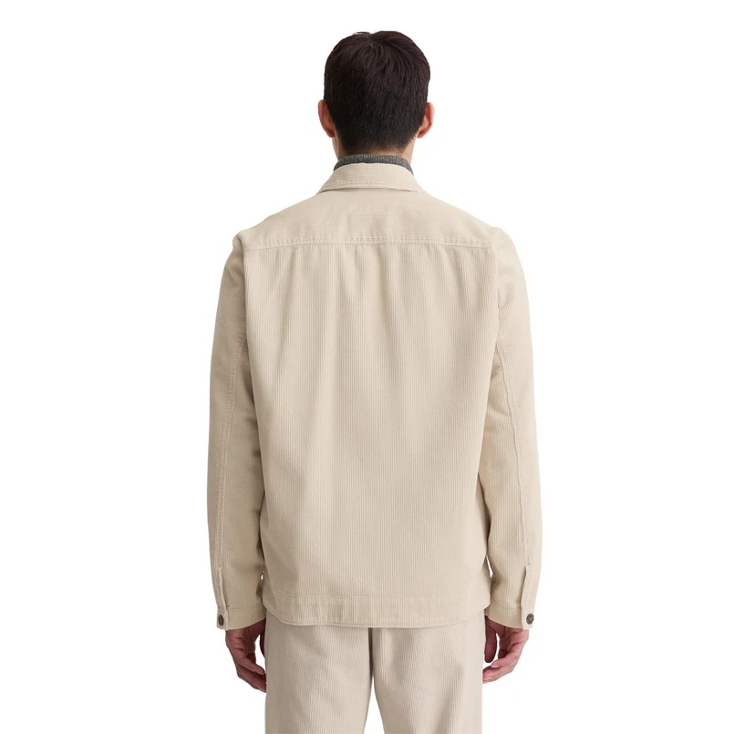 Marc O'Polo Heren Overshirt M29009674058 Lichtgrijs