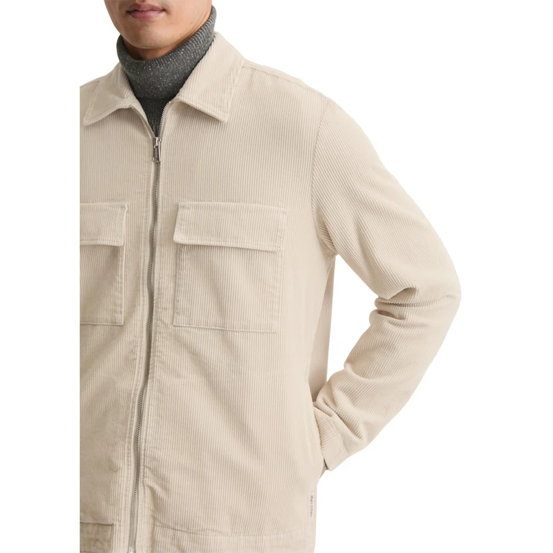 Marc O'Polo Heren Overshirt M29009674058 Lichtgrijs