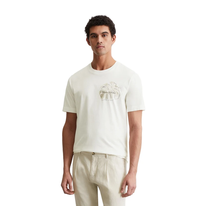 Marc O'Polo Heren T-shirt 524201251248 NATUREL