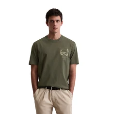 Marc O'Polo Heren T-shirt 528201251186 Khakigroen