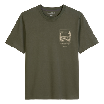 Marc O'Polo Heren T-shirt 528201251186 Khakigroen