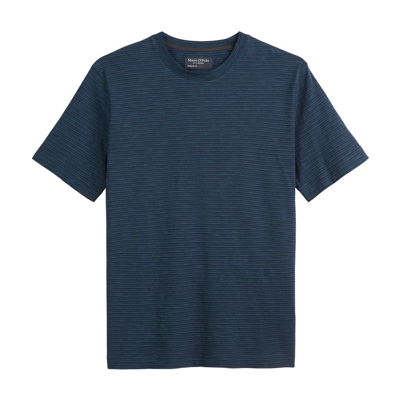 Marc O'Polo Heren T-shirt M22218651174 Blauw dessin