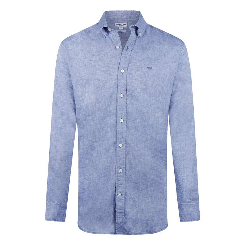 Mc. Gregor Heren Overhemd Mm.251.6001.06.2011 Blauw mele