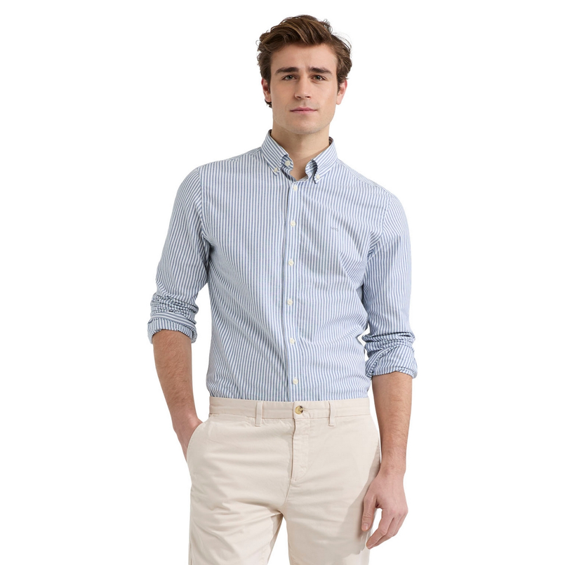 Mc. Gregor Heren Overhemd Mm251.6001.03.2100 Navy
