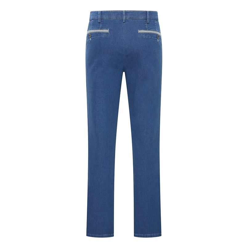 Meyer Heren Pantalon 1271417400 Mid blue denim