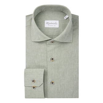 Michaelis Heren Overhemd Pmwh10019b Groen