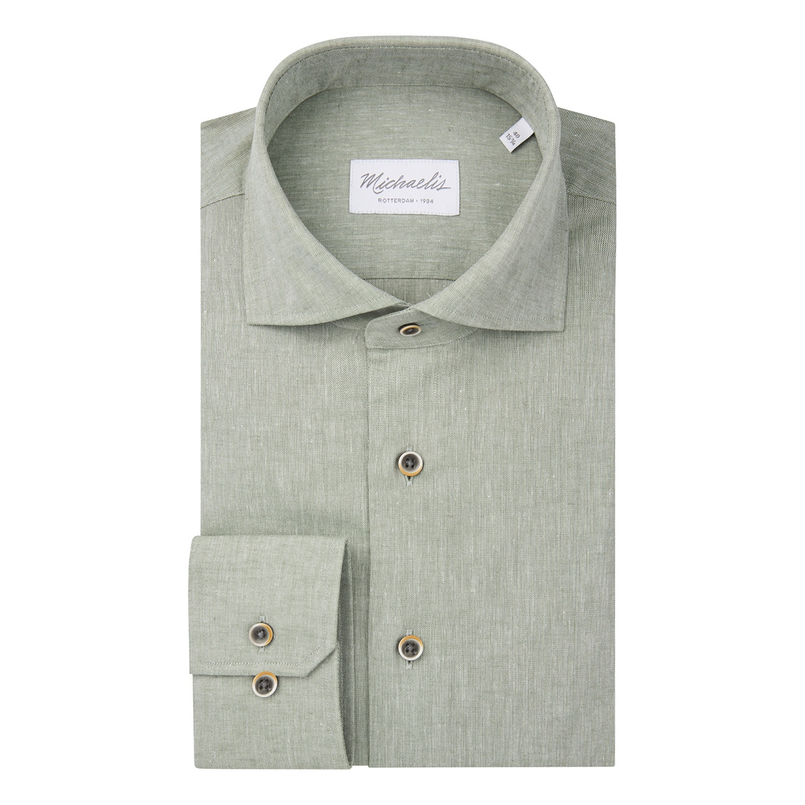 Michaelis Heren Overhemd Pmwh10019b Groen