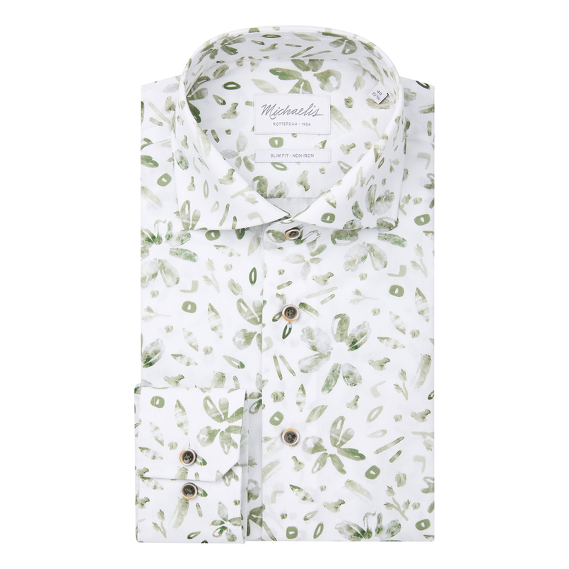 Michaelis Heren Overhemd Pmwh10022a Groen