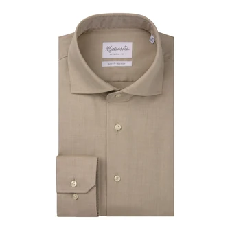 Michaelis Heren Overhemd Pmwh30004b Beige