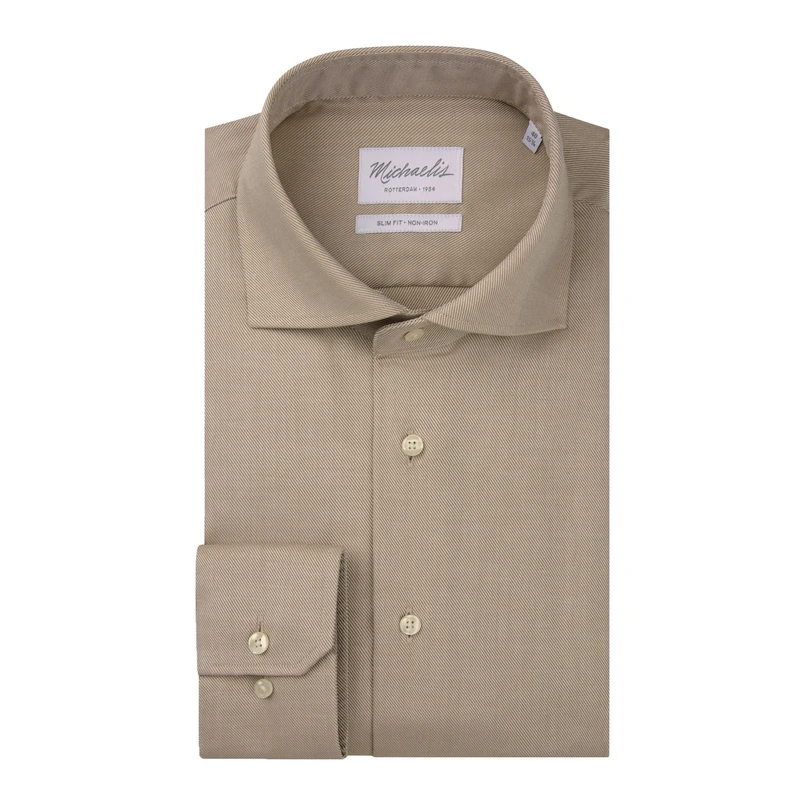 Michaelis Heren Overhemd Pmwh30004b Beige