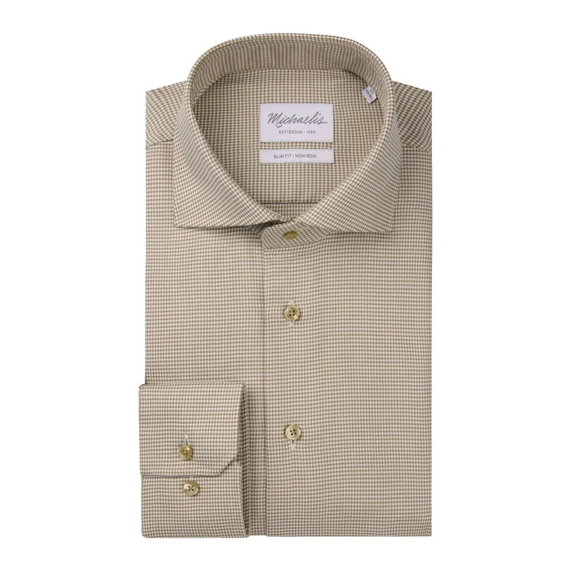 Michaelis Heren Overhemd Pmwh30009b Beige