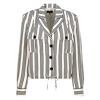 Monari Dames Blazer 410043 Zwart dessin