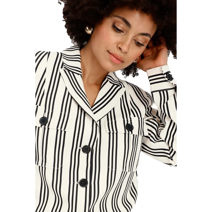 Monari Dames Blazer 410043 Zwart dessin