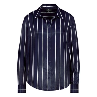 Monari Dames Blouse 409358 Blauw dessin
