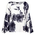 Monari Dames Blouse 409360 Blauw dessin