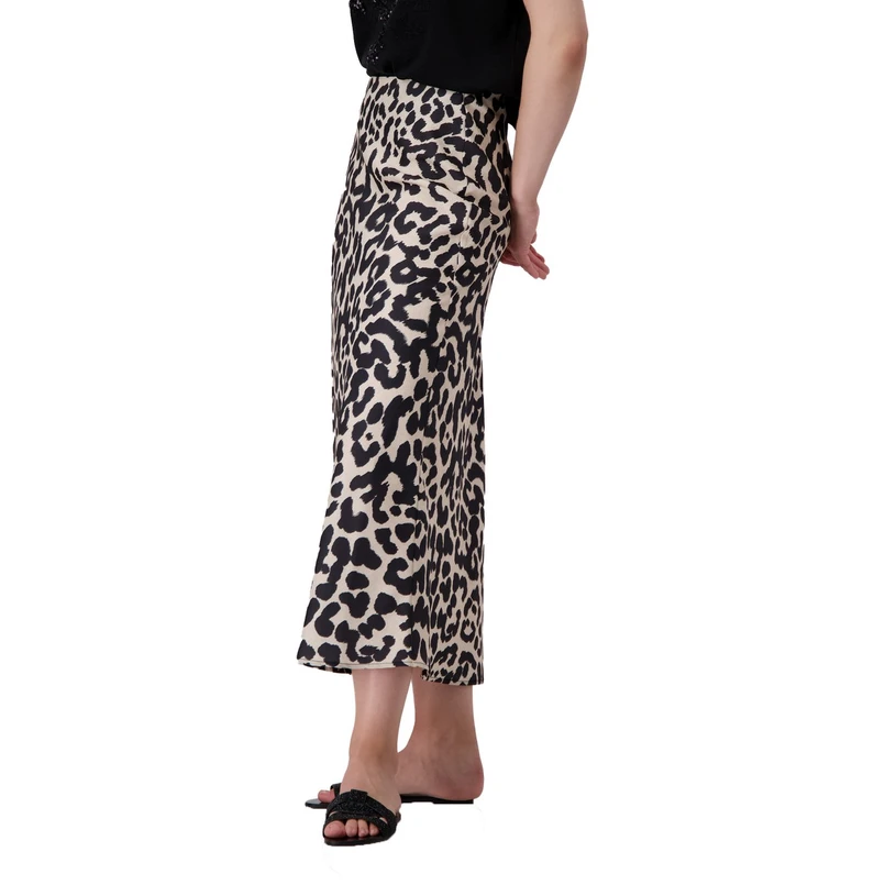 Monari Dames Rok 409717 Zwart dessin