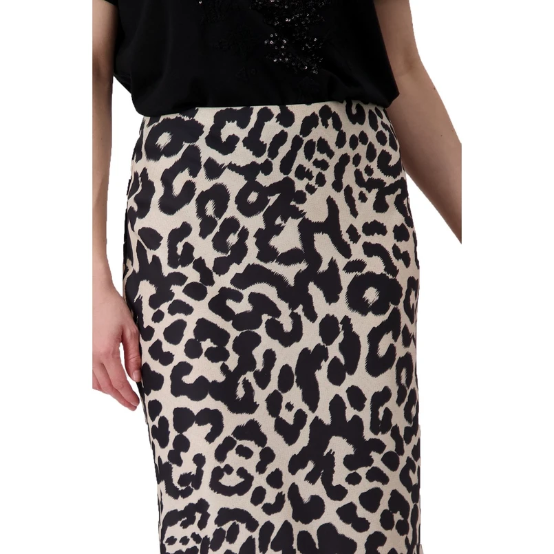 Monari Dames Rok 409717 Zwart dessin