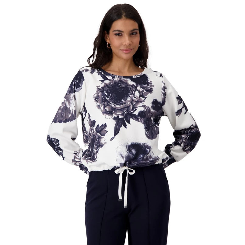 Monari Dames Top 409361 Blauw dessin