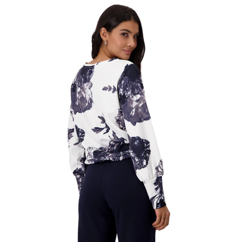 Monari Dames Top 409361 Blauw dessin